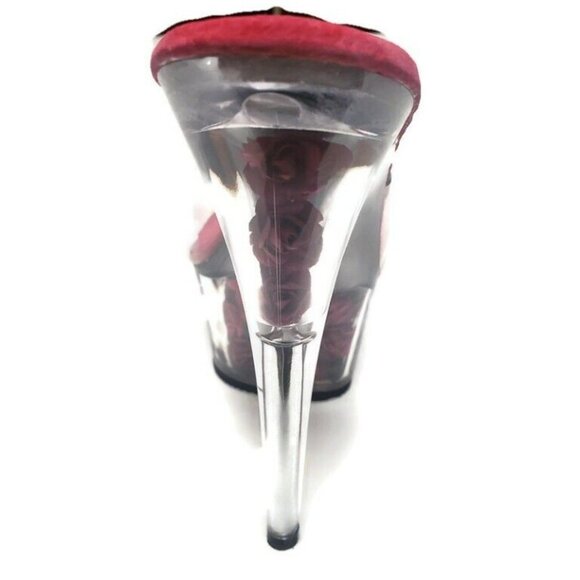 Pleaser Delight 6" Heel Platform Pumps Women's Size 6  Pink Flowers Sexy… - Picture 9 of 12